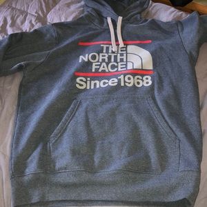 The North Face slate blue hoodie